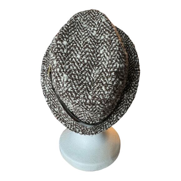 Banana Republic WOOL TWEED FEDORA with belt around the crown size M/L - Picture 9 of 12